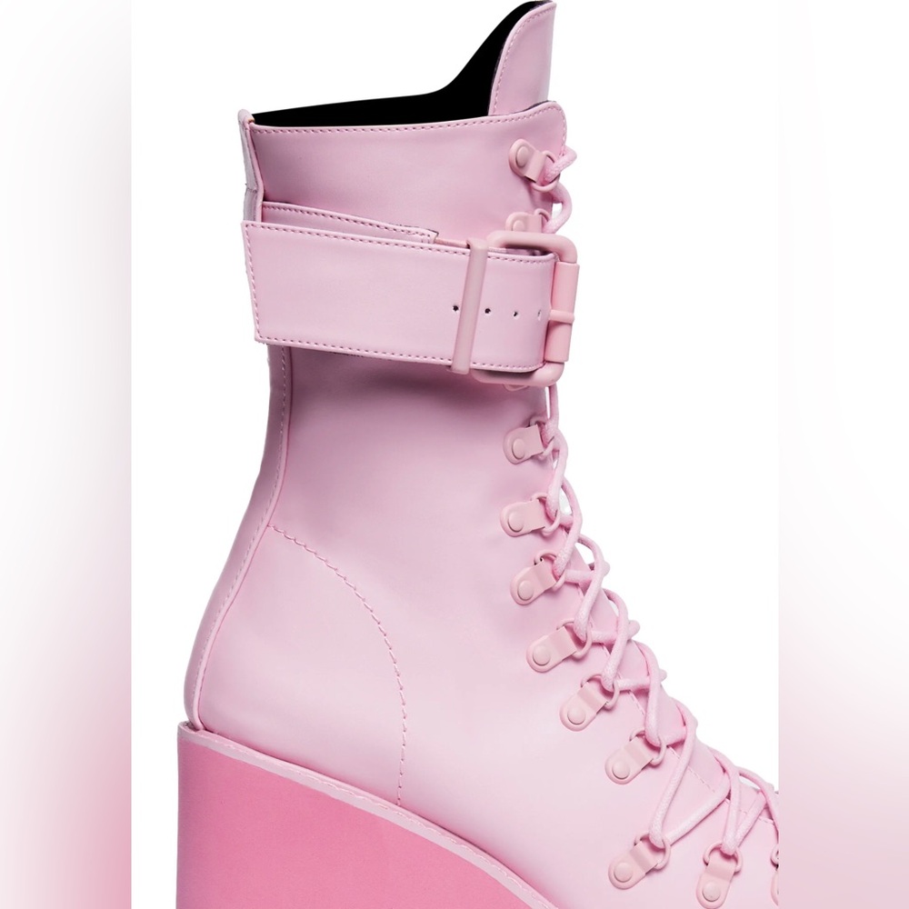 ✨🆕Dolls Kill x Sugar Thrillz Bubblegum Traitor Boots!BNIB!NEVER WORN!Size 8!🫧✨ - Picture 4 of 9